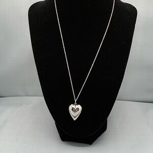 Silver Heart Pendant Necklace